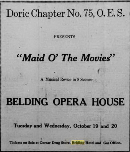 Belding Opera House - 06 Oct 1920 (newer photo)